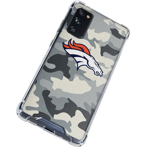 NFL Denver Broncos Camo Galaxy S20 FE Clear Case